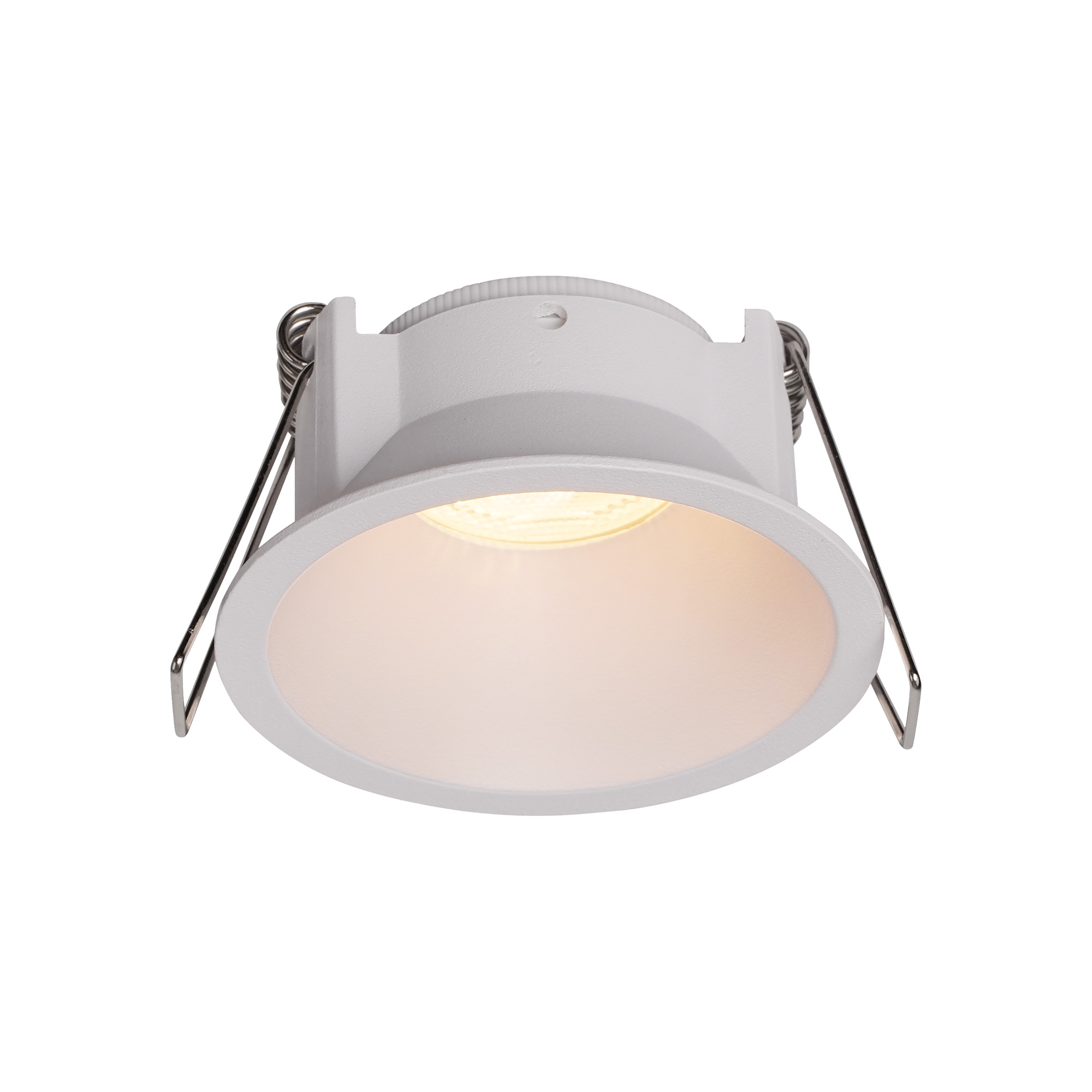 M8660  Kiel Recessed Spotlight 6.6cm, Slim 5mm Trim, 35mm GU10 (Max 8W), IP54, Cut Out 60mm, White